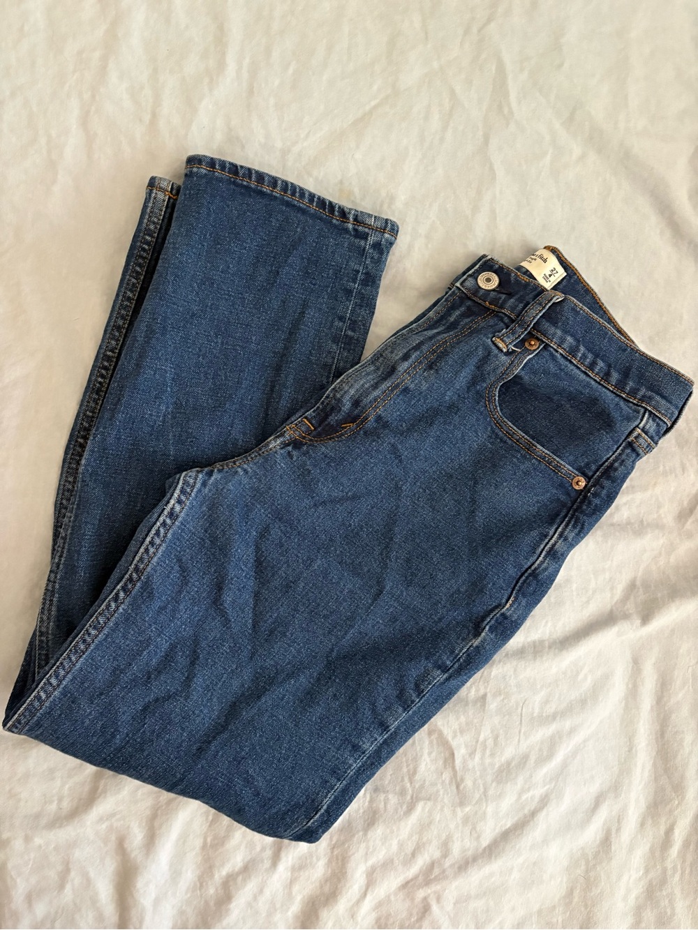 Abercrombie&fitch Classic Blue Women’s High-Rise Jeans - Blue